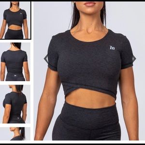 Muscle Nation Crossover tee - heather black